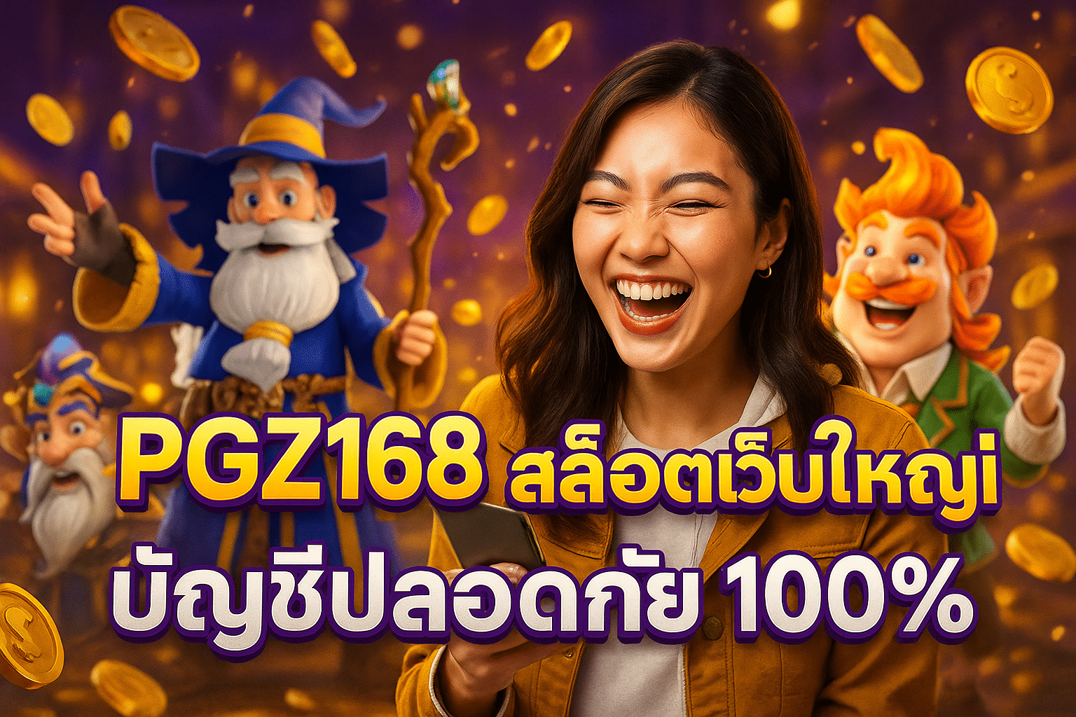 PGZ168 สล็อตเว็บใหญ่ บัญชีปลอดภัย 100%
