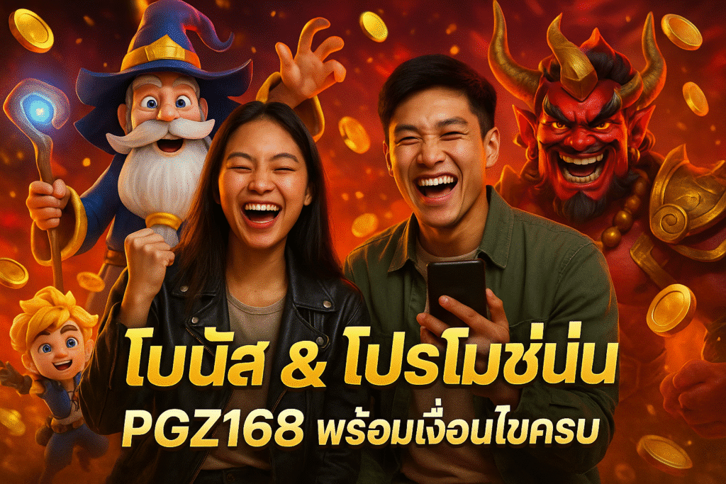 โบนัส & โปรโมชั่น PGZ168 พร้อมเงื่อนไขครบ